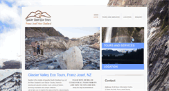 Desktop Screenshot of glaciervalley.co.nz